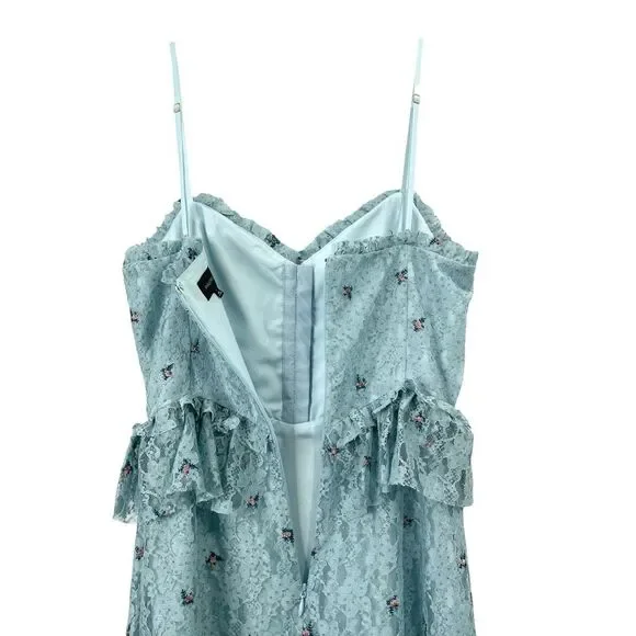 MAJORELLE Aisling lace tiered‎ Gown dress in Baby Blue Size S